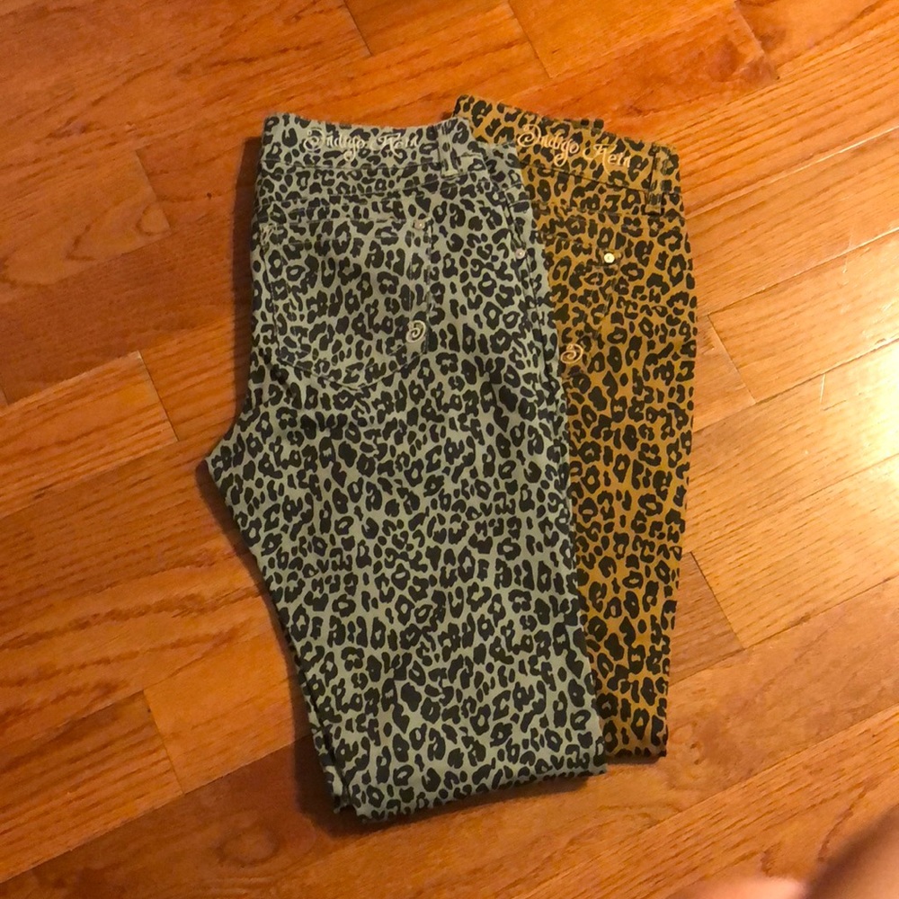 Bundle 2 brand new cheetah print jeans